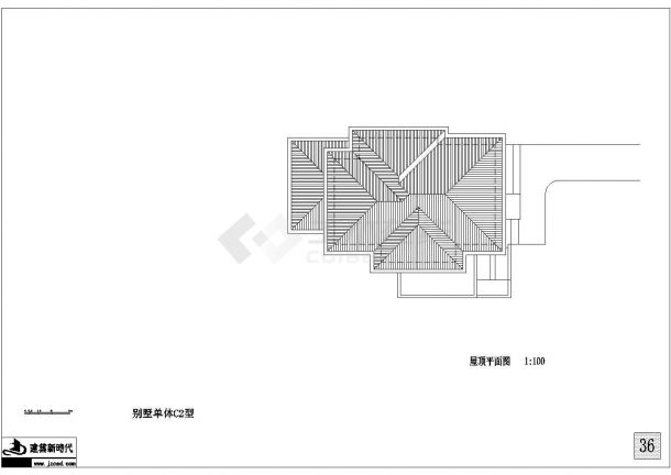 某地二层别墅建筑概念CAD设计图-图一