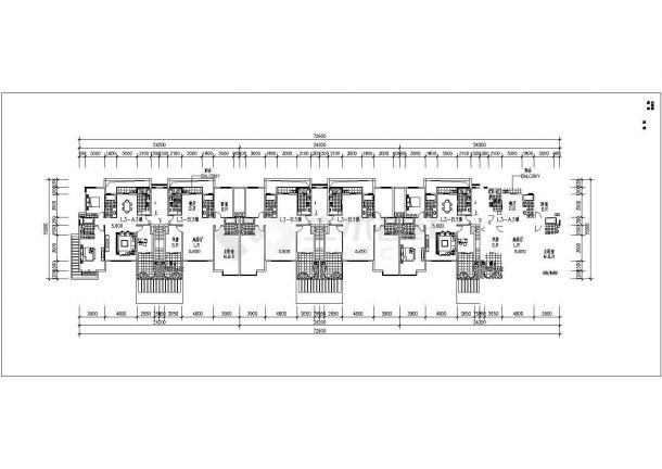 某花园洋房七层住宅楼建筑CAD设计图-图二