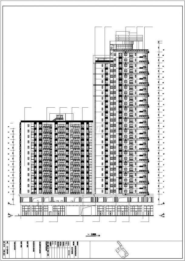 [重庆]某地三十层花园洋房建筑CAD图-图二