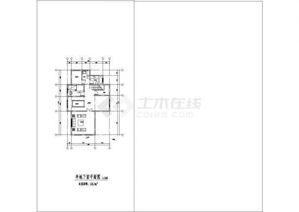 [京郊]比较实用的二层别墅建筑CAD图-图二
