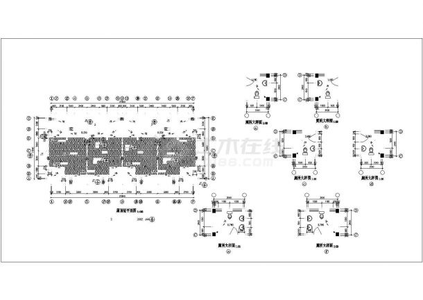 某507㎡三层联排别墅建筑施工图（框架结构）-图一