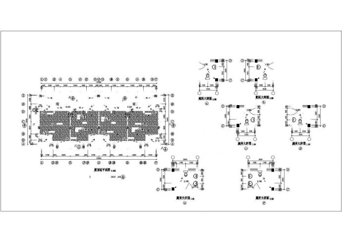 某507㎡三层联排别墅建筑施工图（框架结构）_图1