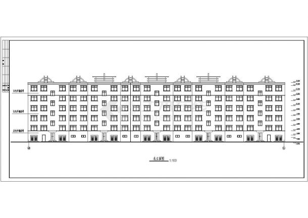 某六层住宅楼建筑设计方案图-图二