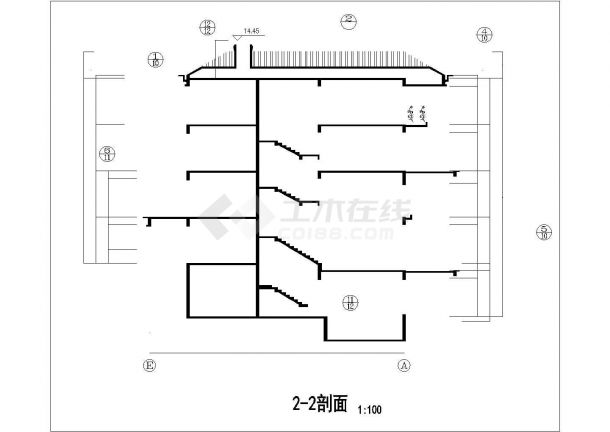 某2650㎡五层住宅楼建筑施工图（高19.6米）-图一