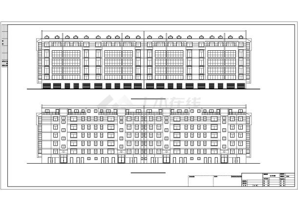 某砖混结构小区六层住宅楼建筑施工图-图一