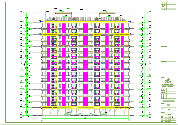 紫庭花苑建筑施工图（含暖通电气）-图一