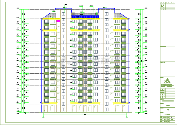 紫庭花苑建筑施工图（含暖通电气）-图二
