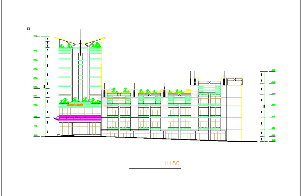 某地区宾馆全套建筑设计CAD施工图-图二