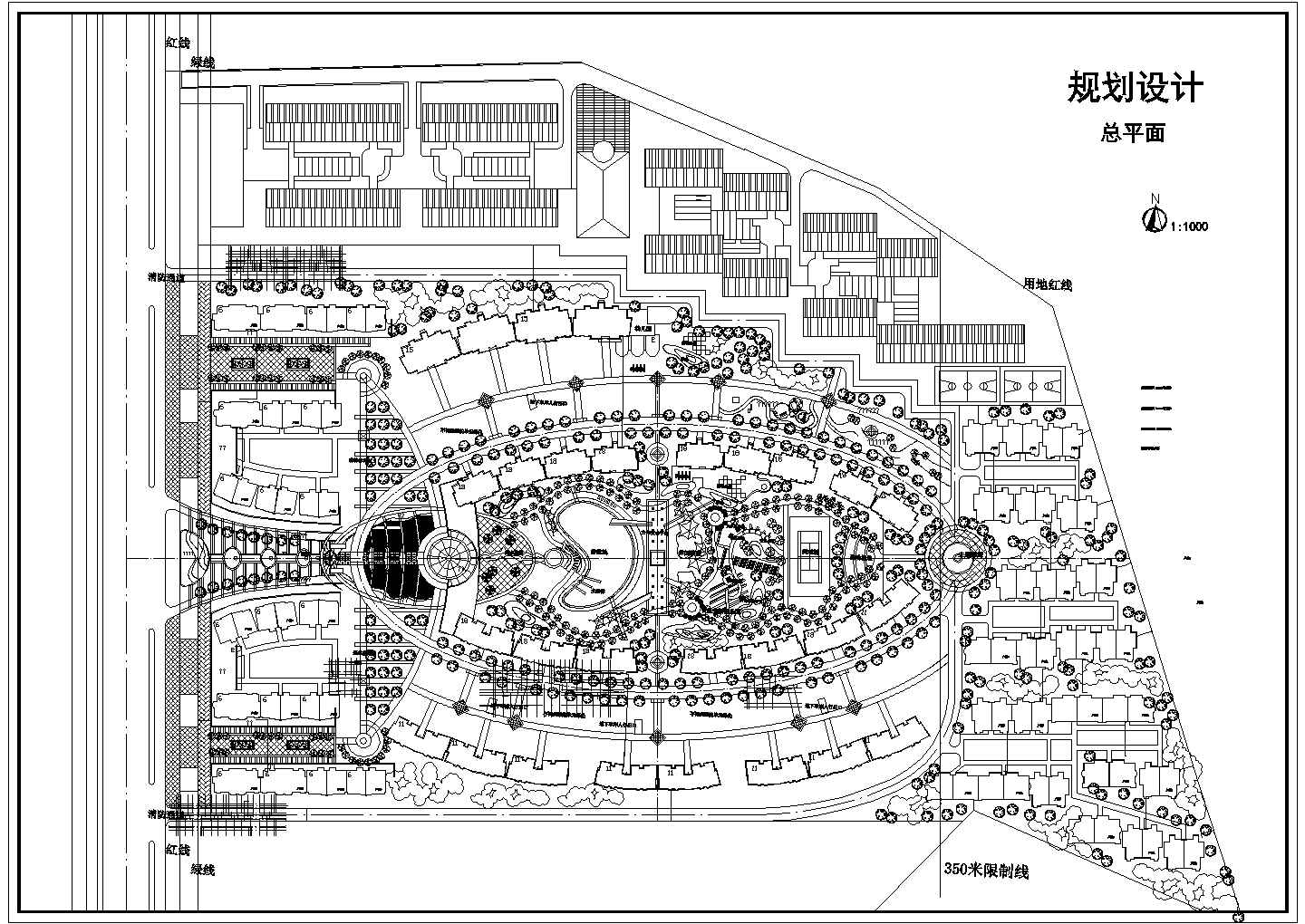 【江苏省】某地区小区规划方案图纸