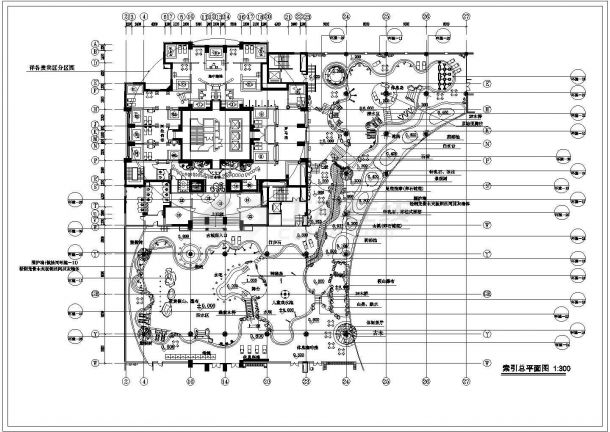 某水疗中心环境详细建筑设计平面图-图一