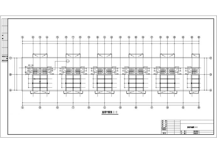 某砖混结1874平方米2层联排别墅建筑方案图_图1