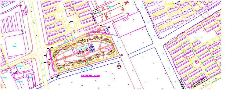 某地大型小区建筑设计方案总平面图