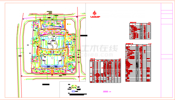 某地小区规划详细建筑设计施工总图-图一