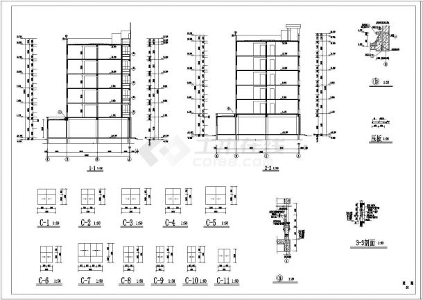 某4828平方米六层商住楼建筑施工图-图二