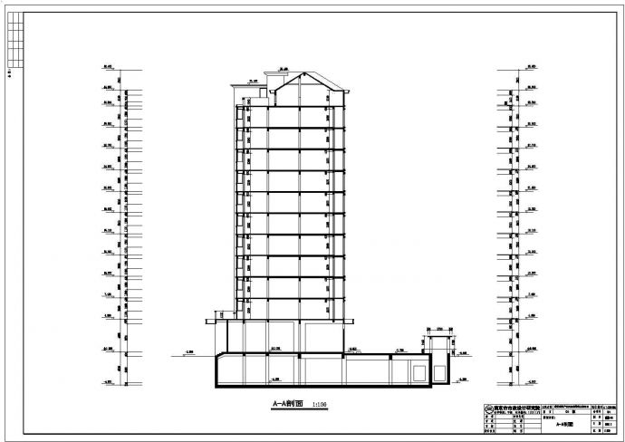 某十二层框架结构住宅楼建筑施工图（框架结构）_图1