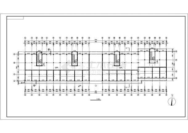 某框架结构六层商住楼建筑施工图-图二