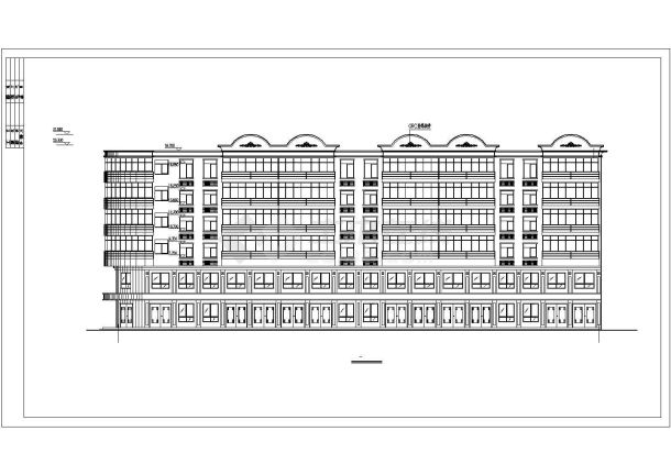 某地六层砖混结构住宅建筑cad图（高21米）-图二