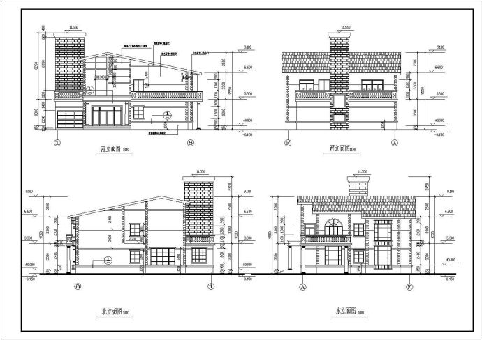 某三层旅馆式别墅的建筑方案图_图1