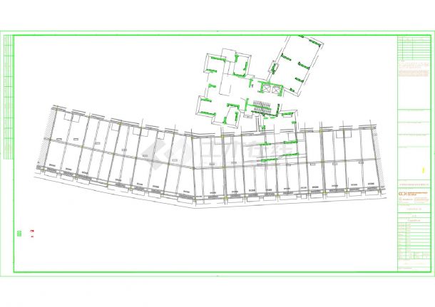 中信水岸城六期 商业B区（二）一层自动喷淋平面图 CAD图-图一
