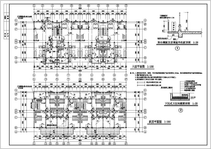 多层小区建筑规划CAD平面参考图_图1