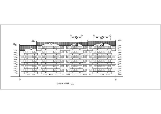 某地7层居民楼建筑CAD布置图-图一