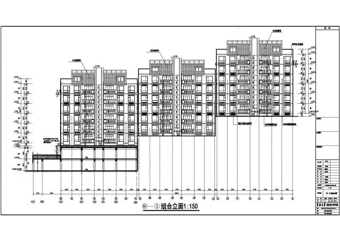 某地六层高住宅楼CAD平面布置参考图_图1