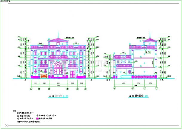 大型别墅建筑图纸（10张图）-图一