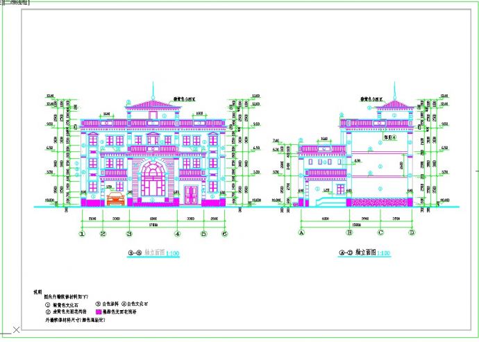 大型别墅建筑图纸（10张图）_图1