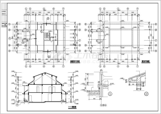 某406平方米花园别墅B型全套建筑施工图-图一