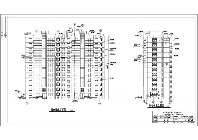 某地地上十二层住宅楼建筑设计图（含大样图）_图1