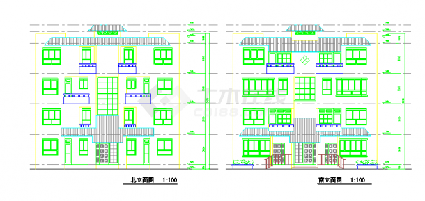 某地区多层复式住宅楼施工图纸（全套）-图一