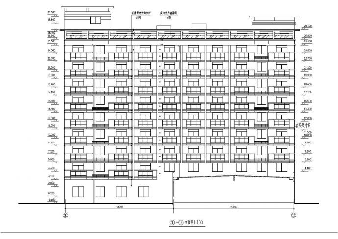 某地4527.3平方米单身公寓建筑设计图_图1