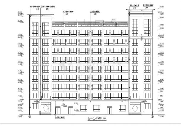 某地4527.3平方米单身公寓建筑设计图-图二