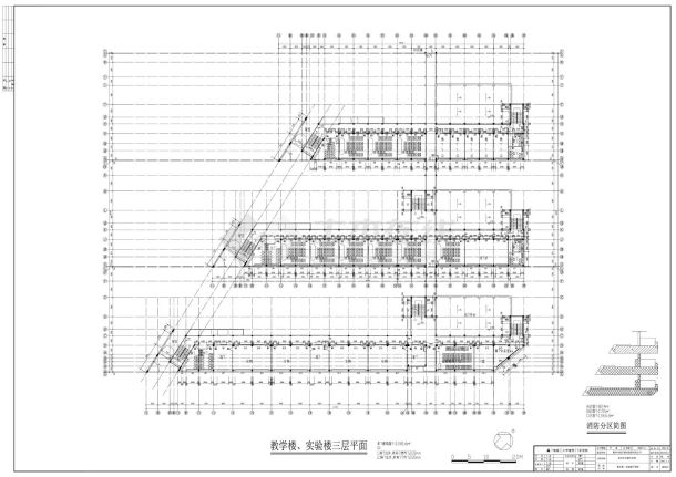 某知名中学多层教学楼建筑平面图-图二