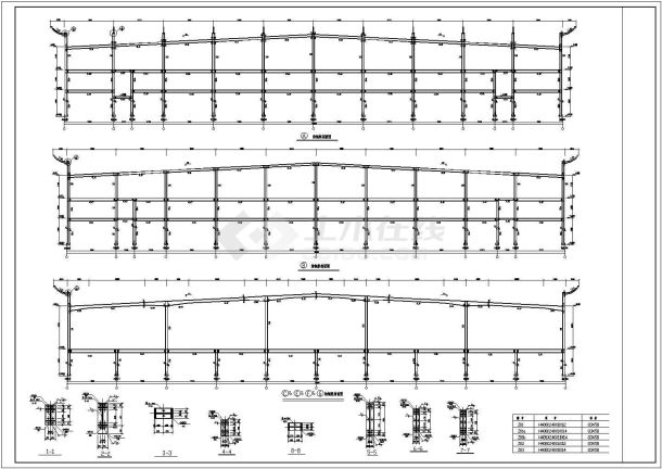 【东莞】某钢结构汽车展厅结构施工图-图一