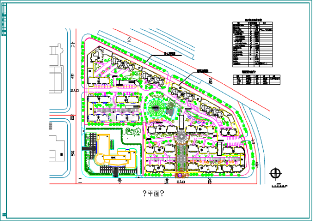 某地大型江河小区详细建筑规划设计图-图一