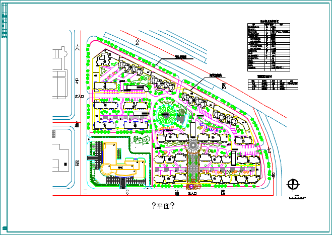 某地大型江河小区详细建筑规划设计图_图1