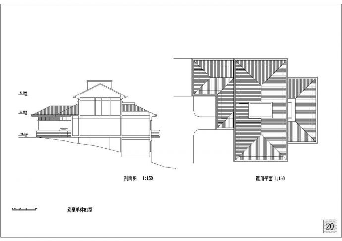 别墅建筑设计CAD图_图1
