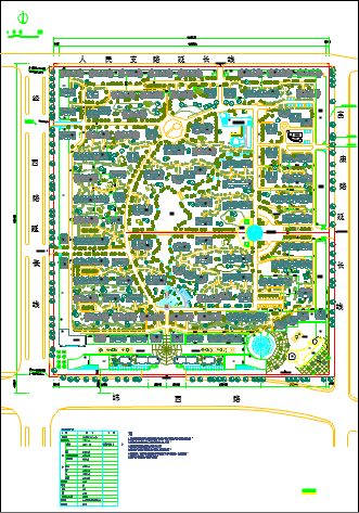 某地大型经典小区详细规划设计施工图_图1