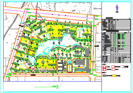 某地大型住宅小区规划详细总平面图-图一