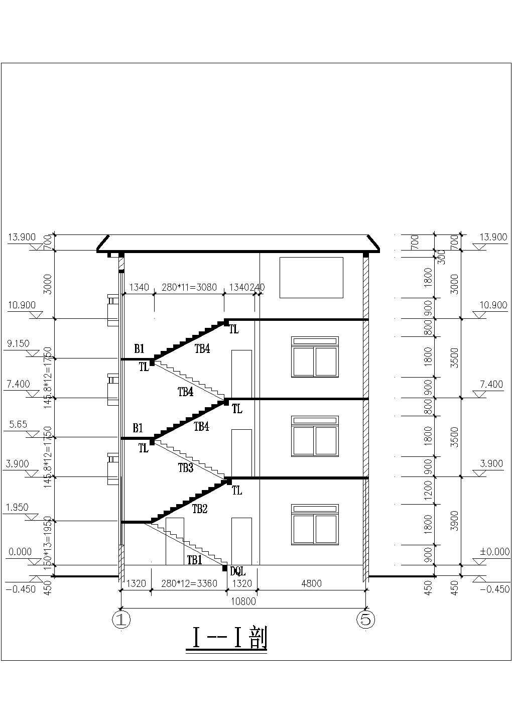 某地乡村小别墅建筑cad图