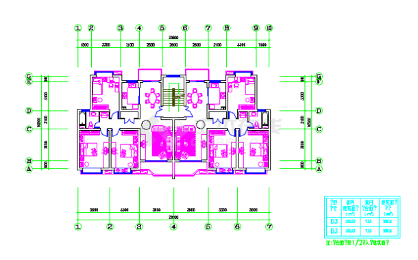 某地小型住宅小区户型建筑平面图（全套）-图一