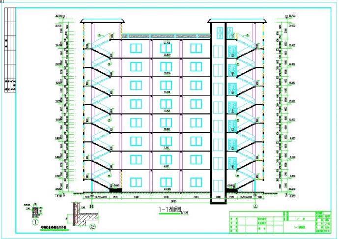 某8层框架结构带电梯厂房建筑结构施工图_图1