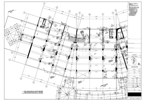 南酒店改造项目-结构施工平面CAD图-图一