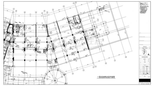 南酒店改造项目-结构施工平面CAD图-图二