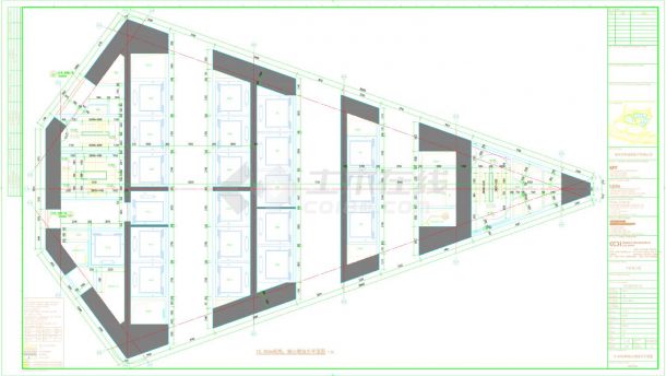 华侨城大厦-建施15.50标高核心筒放大平面CAD图-图一