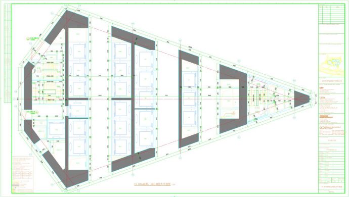 华侨城大厦-建施15.50标高核心筒放大平面CAD图_图1