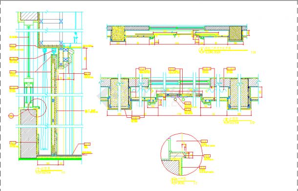 Detailed Drawing of Sliding Door Node of a Business Hotel Decoration Project - Figure 1