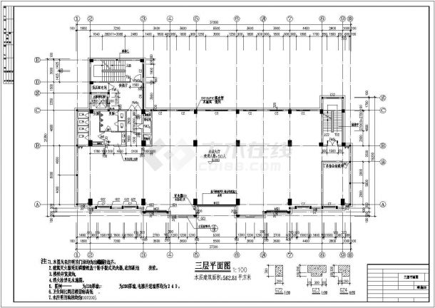 某5097平方米办公大楼建筑工程成套设计图纸-图一