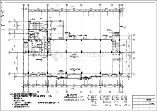 某5097平方米办公大楼建筑工程成套设计图纸-图二